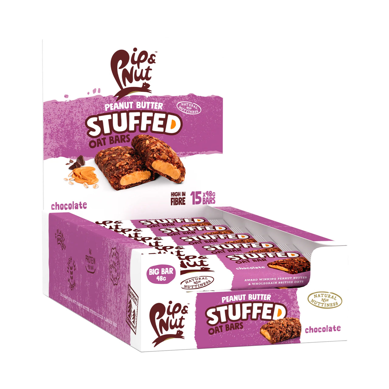 PEANUT BUTTER STUFFED CHOCOLATE OAT BARS<BR>(CASE OF 15)